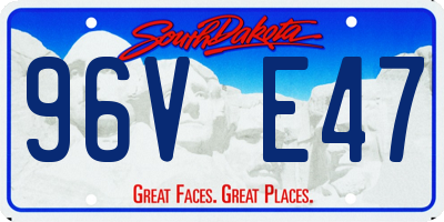SD license plate 96VE47