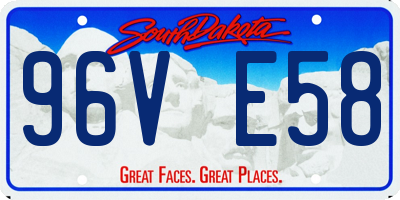 SD license plate 96VE58