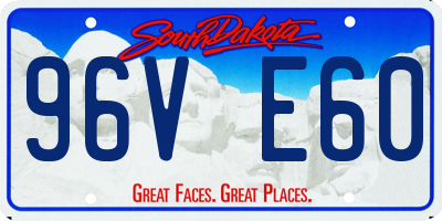 SD license plate 96VE60