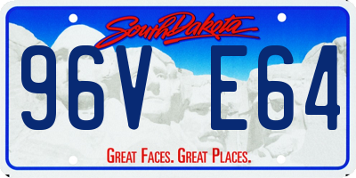 SD license plate 96VE64
