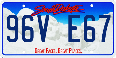 SD license plate 96VE67