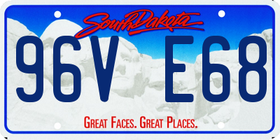SD license plate 96VE68