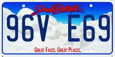 SD license plate 96VE69