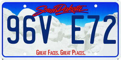 SD license plate 96VE72