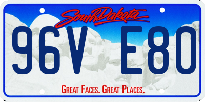 SD license plate 96VE80