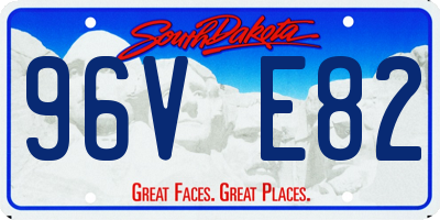 SD license plate 96VE82