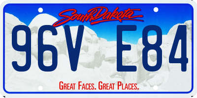 SD license plate 96VE84