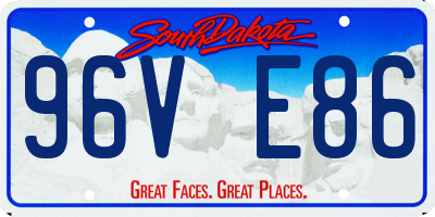 SD license plate 96VE86