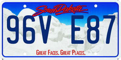 SD license plate 96VE87