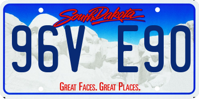 SD license plate 96VE90