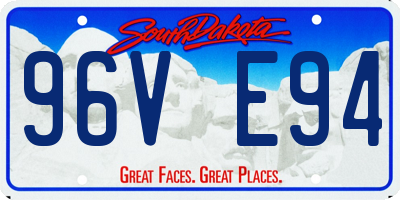 SD license plate 96VE94