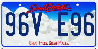 SD license plate 96VE96