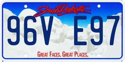 SD license plate 96VE97