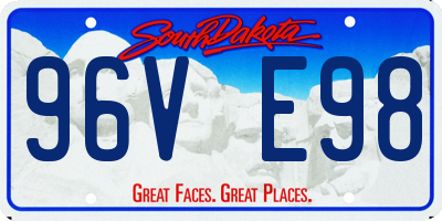 SD license plate 96VE98