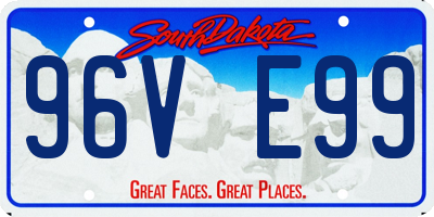 SD license plate 96VE99