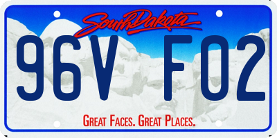 SD license plate 96VF02