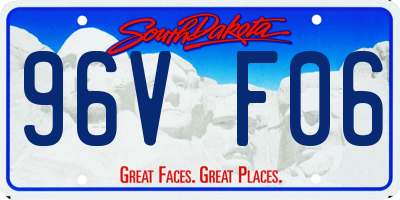 SD license plate 96VF06