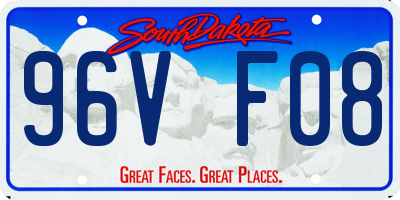 SD license plate 96VF08