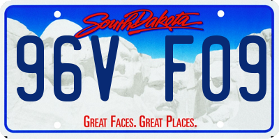 SD license plate 96VF09