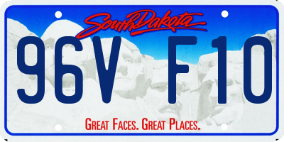 SD license plate 96VF10