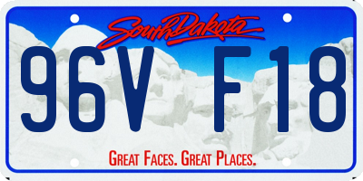 SD license plate 96VF18