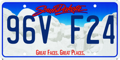 SD license plate 96VF24