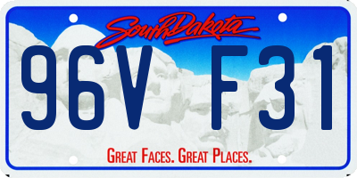 SD license plate 96VF31