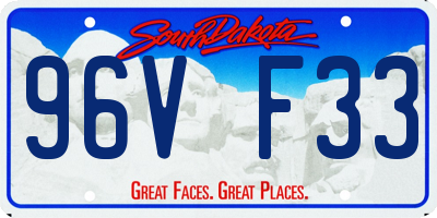 SD license plate 96VF33