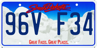 SD license plate 96VF34