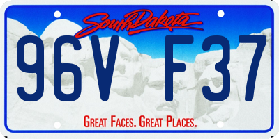 SD license plate 96VF37