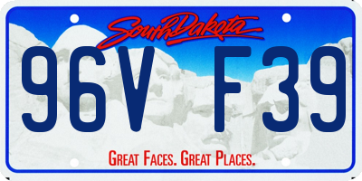 SD license plate 96VF39