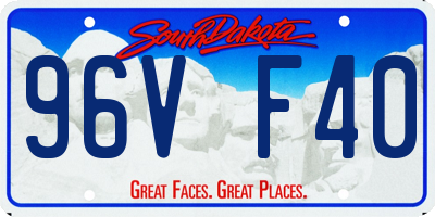 SD license plate 96VF40