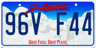 SD license plate 96VF44