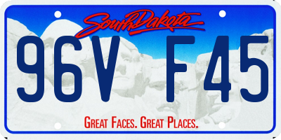 SD license plate 96VF45