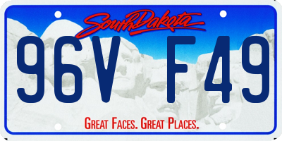 SD license plate 96VF49