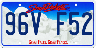 SD license plate 96VF52