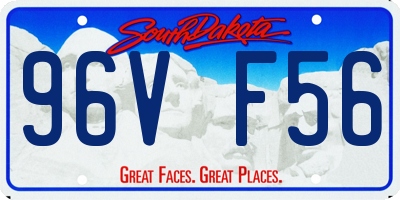 SD license plate 96VF56