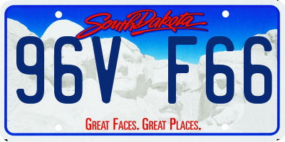 SD license plate 96VF66