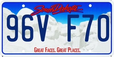 SD license plate 96VF70