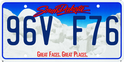 SD license plate 96VF76