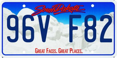 SD license plate 96VF82