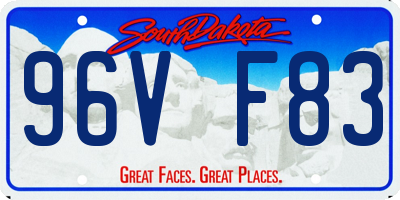 SD license plate 96VF83