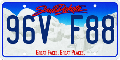 SD license plate 96VF88