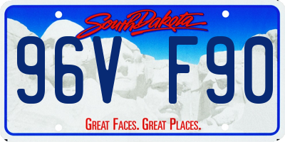 SD license plate 96VF90