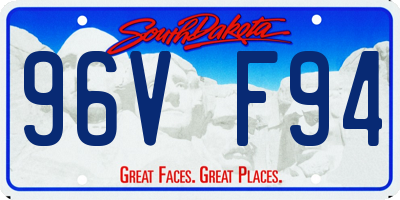 SD license plate 96VF94