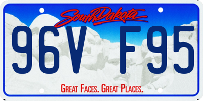SD license plate 96VF95