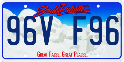 SD license plate 96VF96
