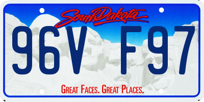 SD license plate 96VF97