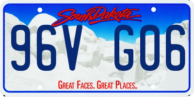 SD license plate 96VG06