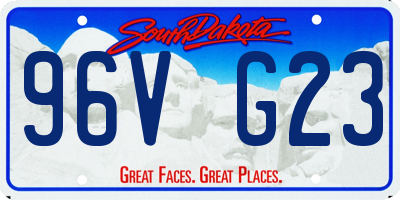 SD license plate 96VG23